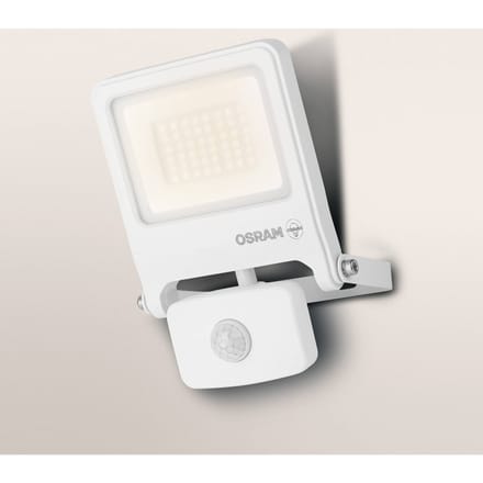 OSRAM ENDURA FLOOD PC 30W LED-schijnwerper met sensor, 3000K warm wit, 3000 lumen, IP44 witte schijnwerper IR-sensor, luxinstelling 2-1000