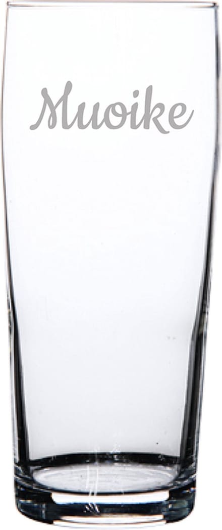 Gegraveerde bierfluitje 19cl Muoike