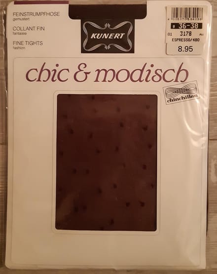 Kunert fantasie panty maat 36/38 kleur espresso