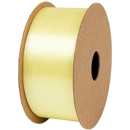 Stewo satijnen cadeaulint, formaat 25 mm. x 4 m., kleur geel