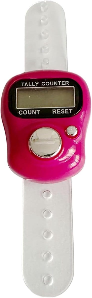Digitale Vingerteller - Handteller Clicker - Sport Training - Laag Energieverbruik - 12 cm - Wit