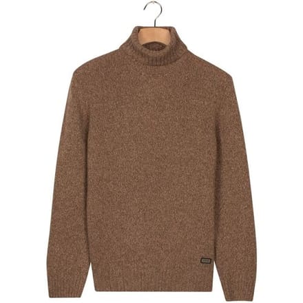 Baileys Trui High Rollneck Faux Uni Wool Blend Donker Taupe / male