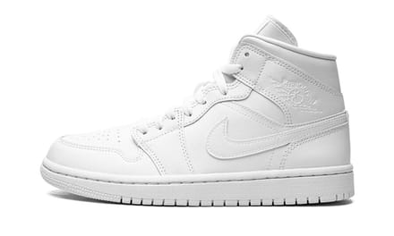 Air Jordan 1 Mid - Maat 37.5 - Wit/Wit/Wit / Wit - Air Jordan 1 - Lifestyle - Dames Sneakers voor Vrouwen