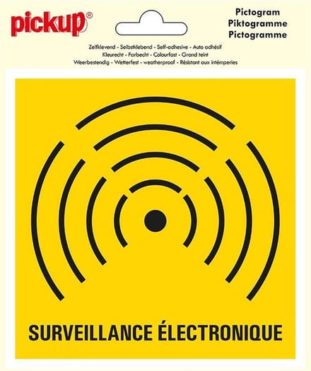 Pickup Pictogram 15x15 cm - Surveillance electronique - alarme