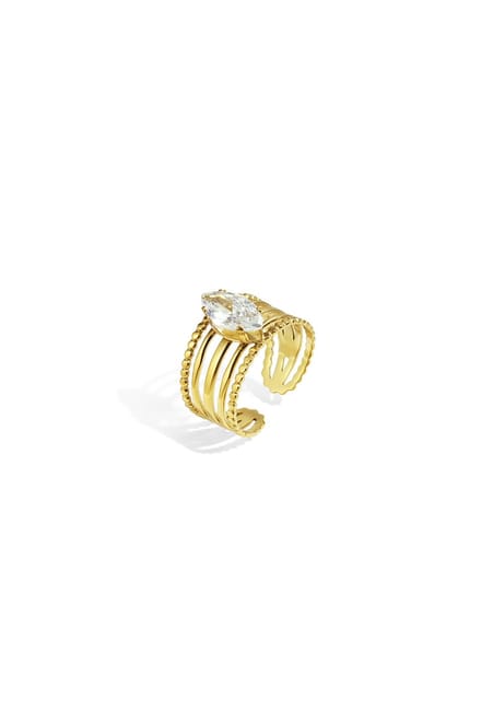Ring Yasmine - Goud - Stainless Steel - Cadeau - Liefde - Valentijn
