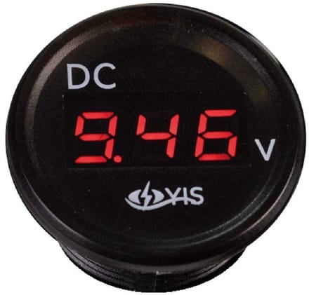 Voltmeter Zwart 2.5-30V Met Flush Frame (Terminals)