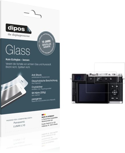 dipos – 2x Pantserfolie geschikt voor Panasonic LUMIX L10 | 9H Screenprotector