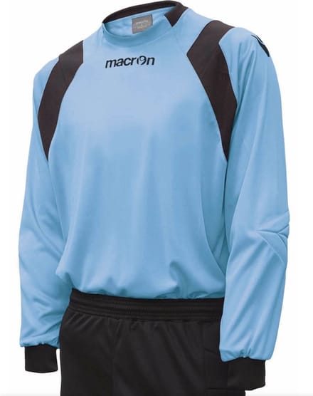 Macron Keepershirt Lange Mouw Heren - Lichtblauw /Zwart, Maat: S