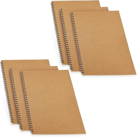 Schetsboek A3 - Grof Papier 160g/m² - Spiraalgebonden Tekenblok - 6 Stuks