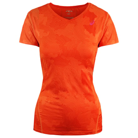 Asics Motion Dry Dames Oranje Hardloop Top