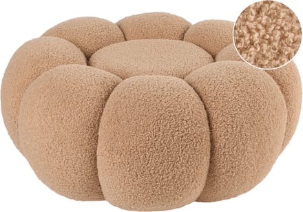 BEAUFORT - Poef - Lichtbruin - Bouclé