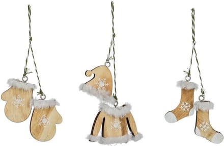 Houten hangers met winterthema