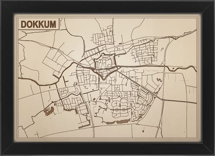 Decoratief Beeld - Houten Van Dokkum - Hout - Bekroned - Bruin - 21 X 30 Cm
