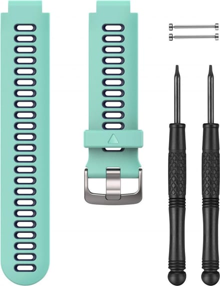 Garmin Forerunner 735 Siliconen Vervanging Horlogebandje - Polsbandje - Wearablebandje - Turquoise/Zwart