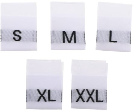 Vt products - Kleding Maat Etiketten - Polyester Labels - 500 Stuks