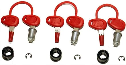 Accessoire topkoffer GIVI voor Motor Givi Z228 / Set 3 slotcilinders 6 sleutels Nieuw