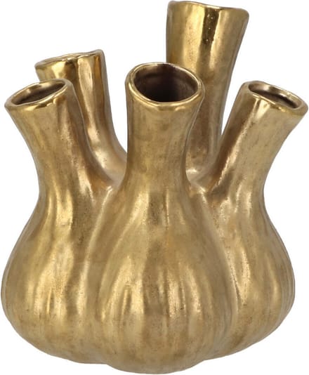 Daan Kromhout - Aglio - Vaas - 17 x 20 cm - Goud - Klein - Keramiek