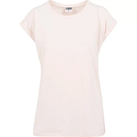 Urban Classics - Extended shoulder Dames Tshirt - S - Roze