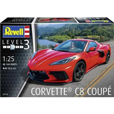 Revell Modelbouwpakket Auto - 07714 Chevrolet Corvette C8 Coupe - Sport Auto Plastic - 1:25 - Modelbouw