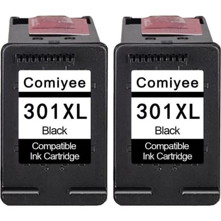 Cartouche d'encre Compatible - HP - 301 XL - Noir - Pack de 2 - Jet d'encre