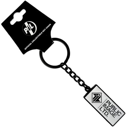 Pil Public Image Ltd - New Logo Stacked Text Sleutelhanger - Wit/Zilverkleurig