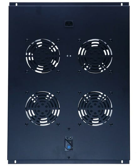 DSIT Fan-pakket met 4 ventilatoren en thermostaat geschikt voor 800mm diepe staande serverkasten - serverbehuizing - serverrack