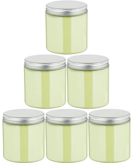 Scrubzout Fresh Ginger - 300 gram - Pot met aluminium deksel - set van 6 stuks - Hydraterende Lichaamsscrub