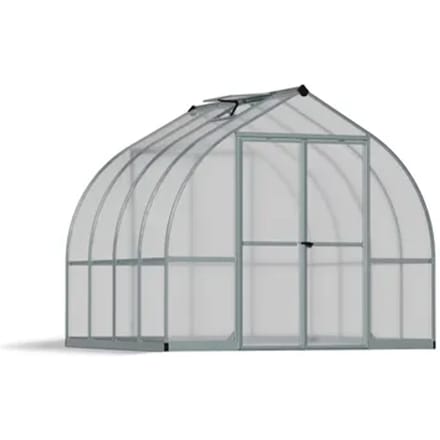 Canopia Tuinkas Bella 8x8 - Polycarbonaat - Zilver - 244x244x219cm