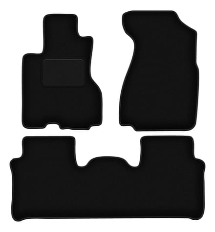 Zwarte velours vloermatten voor: Honda CR-V II SUV (2001-2006)