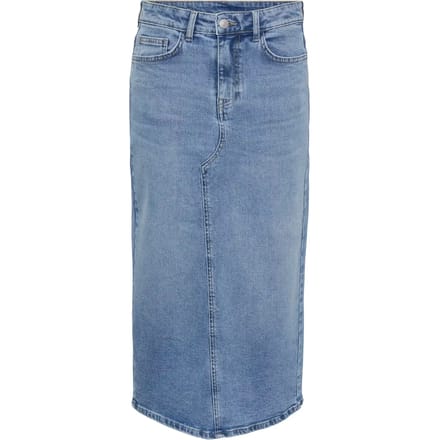 Pieces Rok Pcbella Mw Long Denim Skirt Bc 17147761 Medium Blue Denim Dames Maat - XS