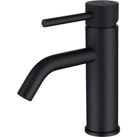 Luzzo® Serru - Messing Wastafelkraan Laag Diamondgrip - Mat Zwart