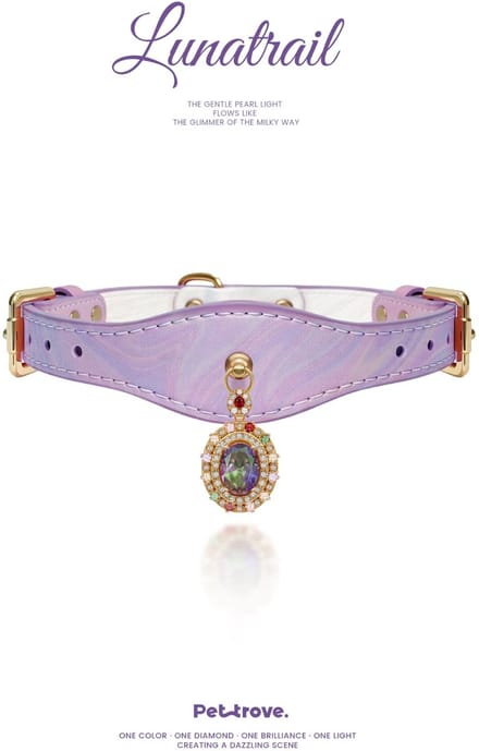 Hondenhalsband Pettrove Laserleer Iriserend Strass