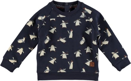 Ducky Beau-Baby Sweater -Blue nights