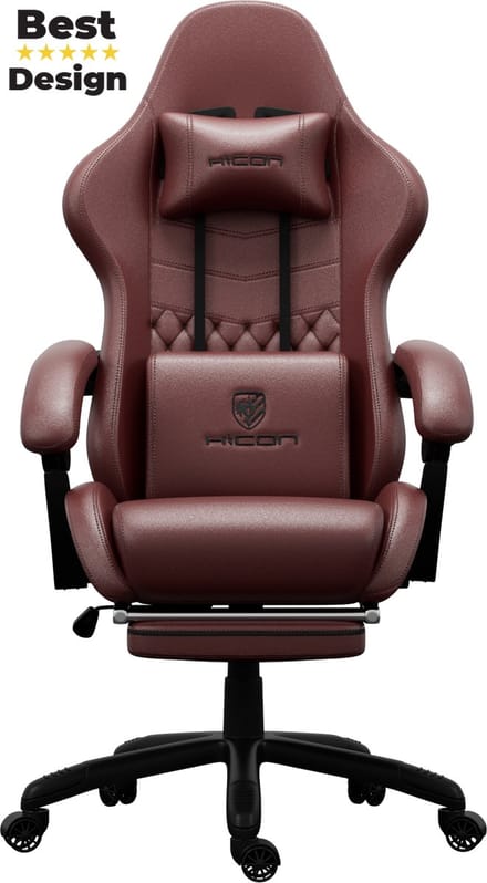 HICON® Kaiser Gamestoel - Bureaustoel - Ergonomische bureaustoel - Volwassenen - Verstelbaar - Rood