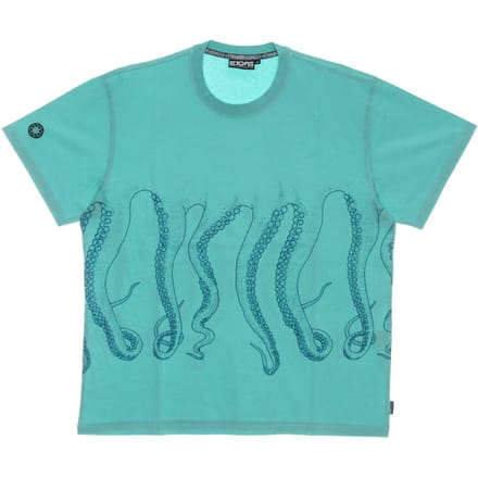 Aquamarijn T-shirt voor heren, geverfd