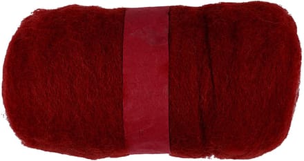 Gekaarde Wol, warm red, 100 gr/ 1 bol