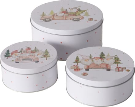 Set van drie opbergblikken CARRIE, Ø 14-20 cm
