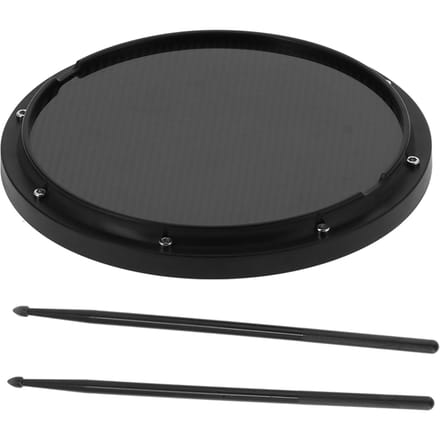 12in Drum Pad Percussie Training Koolstofvezel Antislip Schokabsorberende Mat met Drumstokken(Zee groen gray
