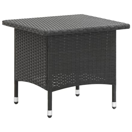 vidaXL - Theetafel - 50x50x47 - cm - poly - rattan - zwart