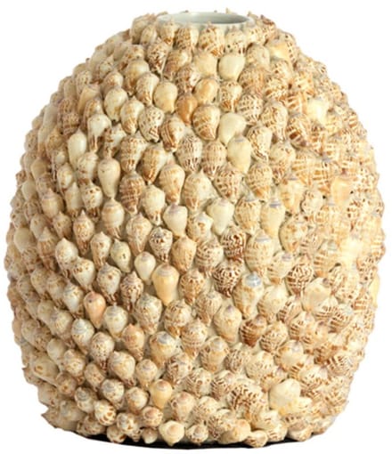 Light&living Vaas deco Ø33x37 cm SHELL crème-zand