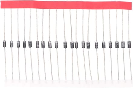 Gelijkrichterdiode - Diode 1N4002 - Elektronische Projecten - 1 Ampère 100 Volt - 100 stuks - Glas