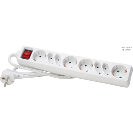 Kopp 8-voudige stekkerdoosschakelaar Arctic White Edge - 129502003 [10 stuks]