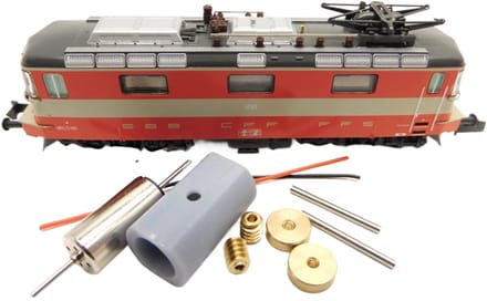 micromotor NH012C motor ombouwset voor Hobbytrain Re 4/4 II