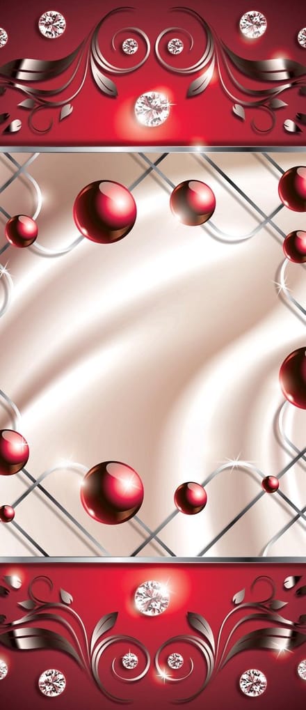 Red Diamond Abstract Modern Photo Wallcovering