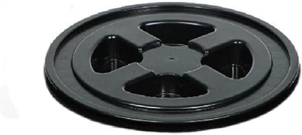 Emmer Deksel - Opslag Container - Auto Wassen - Lekdicht Schroefsysteem - 30.5 cm Diameter - Zwart