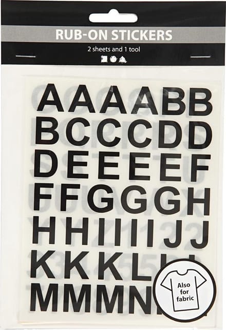 CC Rub-on Letters en Cijfers 12x15 cm 2 vellen