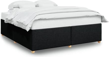 vidaXL - Bedframe - zonder - matras - stof - zwart - 180x200 - cm
