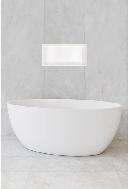Hotbath &More BOX060L inbouwnis 30x60x10cm met verlichting mat wit
