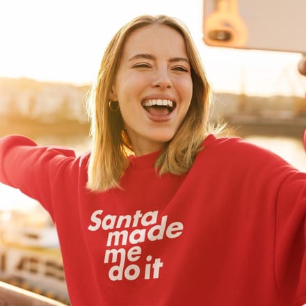 Foute Kersttrui Rood - Santa Made Me Do It - Maat L - Kerstkleding voor dames & heren