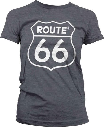 Route 66 Dames Tshirt -S- Logo Grijs